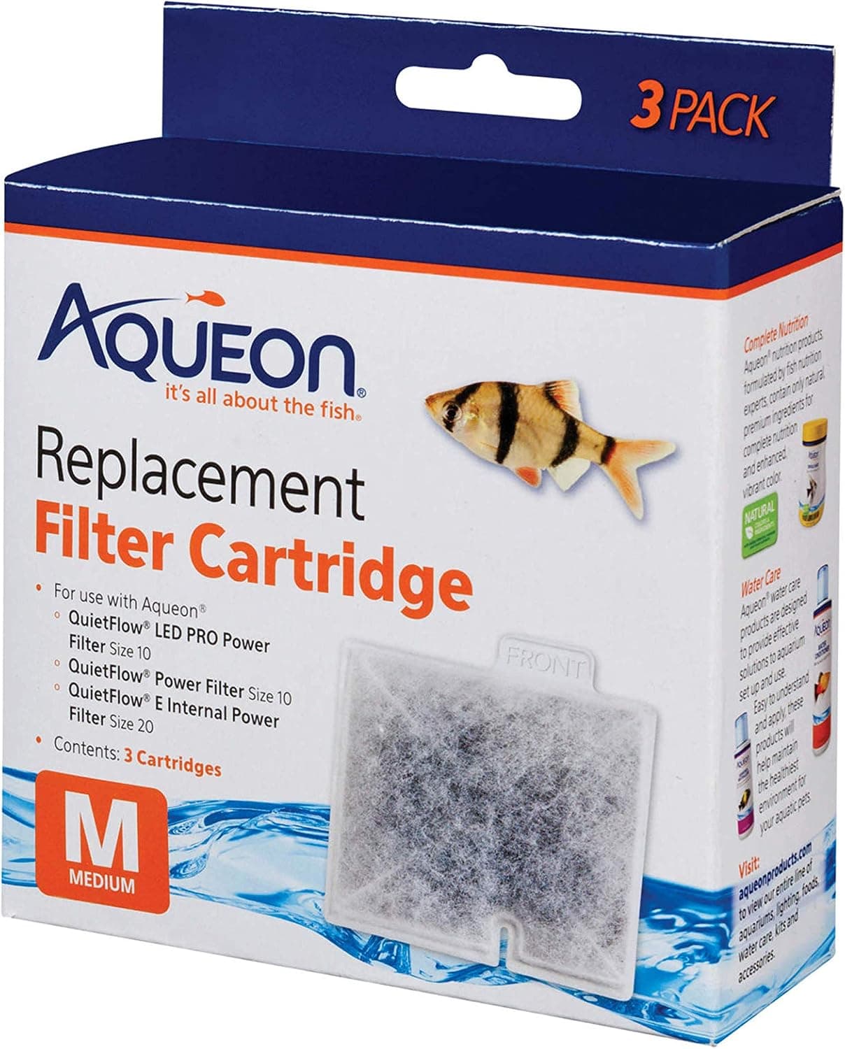 Aqueon Replacement Cartridges, Medium, 3-pack